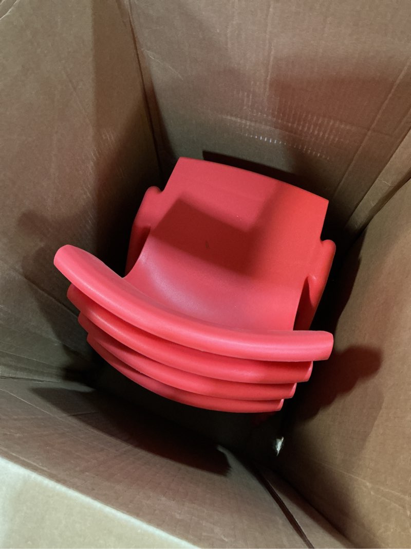 Condition photo showing Good Condition for 4 pack plastic stackable school chairs 