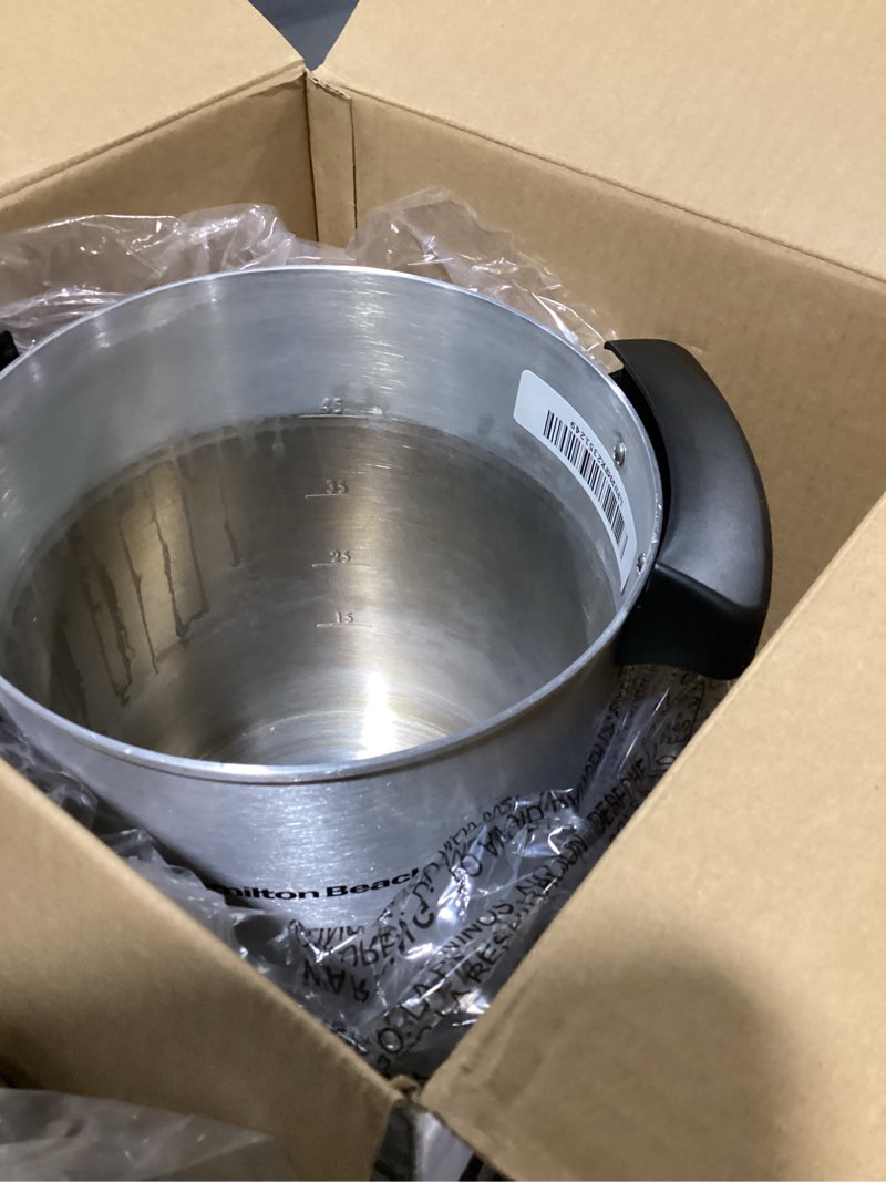 Condition photo showing As Is for Hamilton Beach 45 Cup Coffee Urn and Hot Beverage Dispenser, Silver Single-Spout