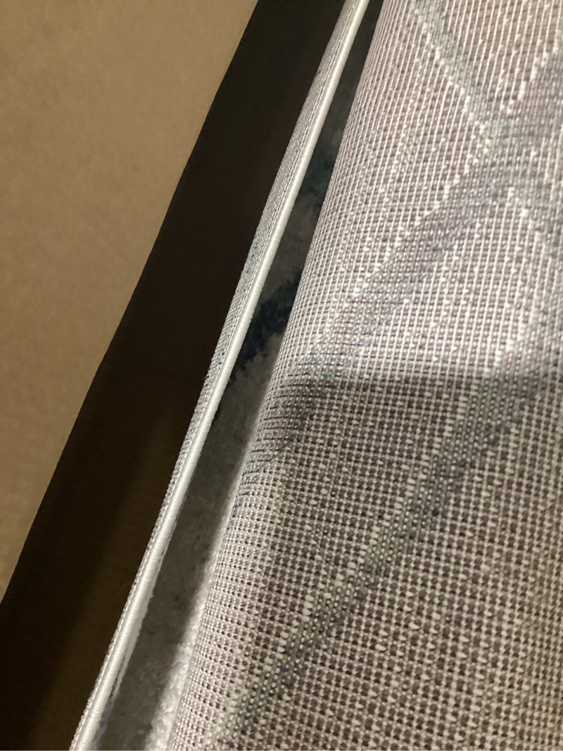 Condition photo showing As Is for nuLOOM 4x6 Thigpen Contemporary Area Rug, Light Blue, Abstract Lines, Non-Slip Backing, Stain Resistant, For Bedroom, Dining Room, Living Room, Hallway, Office, Kitchen, Entryway