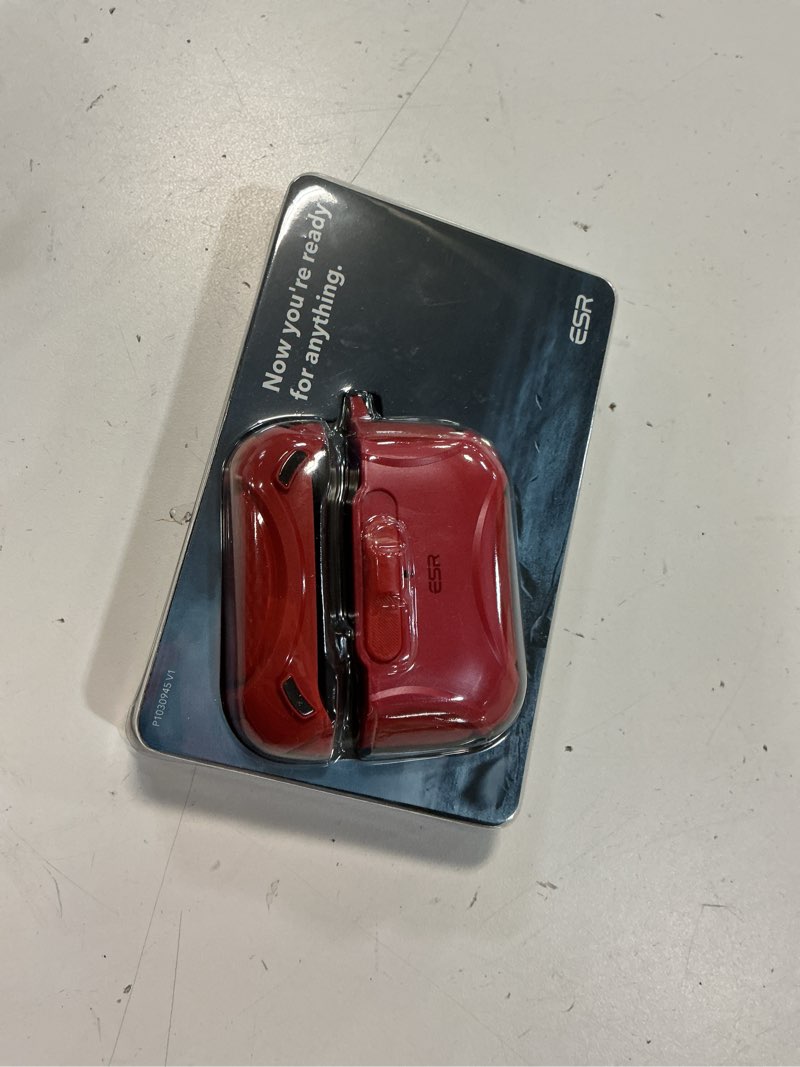 Condition photo showing Good Condition for esr for airpods pro 2 case (2023/2022/2019, 2nd/1st gen), compatible with airpods pro 2nd generation (usb-c/lightning cable), effortless magsafe, drop-proof lock, easy open, cyber series, dark red