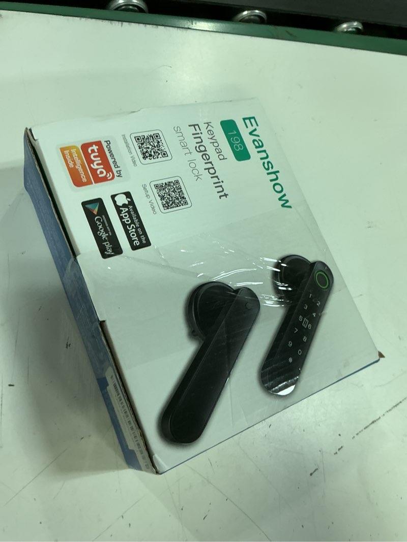 Condition photo showing New/Like New for fingerprint door lock biometric door knob with keypad keyless entry, 5-in-1 door locks for bedrooms(fingerprint/app/code/key/ic card), home hotel office apartment 08 with app