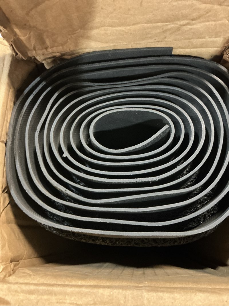 Condition photo showing Good Condition for kuyal door mat, 3'x4' indoor outdoor entrance mat to trap dirt and moisture, non slip waterproof outdoor mats, commercial floor inside outside entrance, heavy duty durable welcome mats, black 3' x 4' (rectangular) black