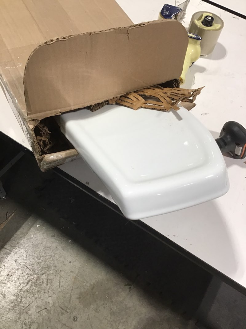 Condition photo showing As Is for American Standard 735122-400.020 Cadet 10 Inch Toilet Lid for Right-Height and Compact Models, White (17.31"L x 7.5"W)