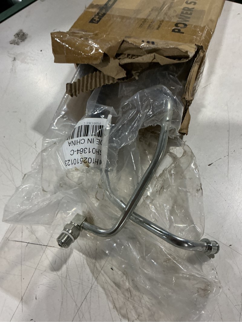 Condition photo showing As Is for a-premium power steering pressure hose line assembly, pump to gear | compatible with ford f-150 2004-2008, f-350 2007 & lincoln mark lt, 5.4l, with o-ring & washer