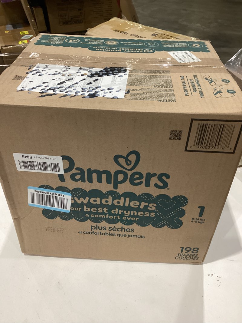 Condition photo showing New/Like New for pampers swaddlers diapers size 1  198 count (select for more options)