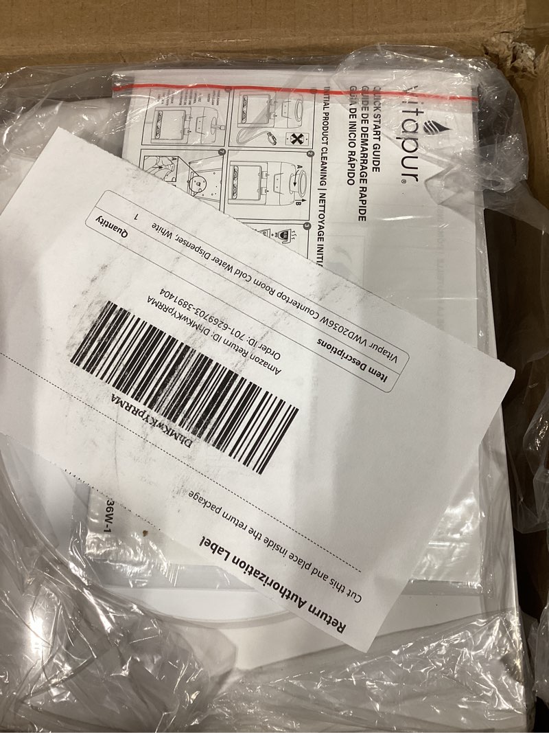 Condition photo showing Good Condition for Vitapur Countertop Room Cold Water Dispenser, White