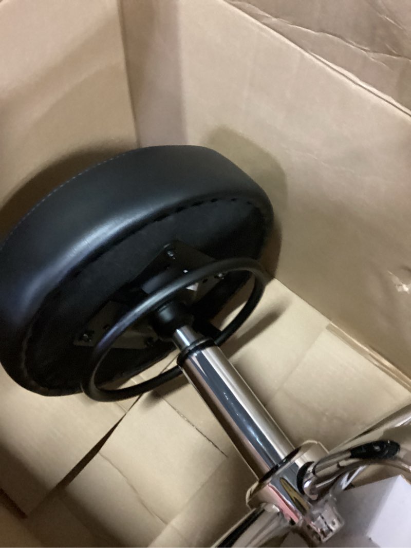 Condition photo showing Good Condition for rolling stool heavy duty 400lb: super soft seat cushion,360° swive,height adjustability,no squeaky noises,no tip over, new upgraded salon stool chair, for tattoo facial massage spa medical (black)