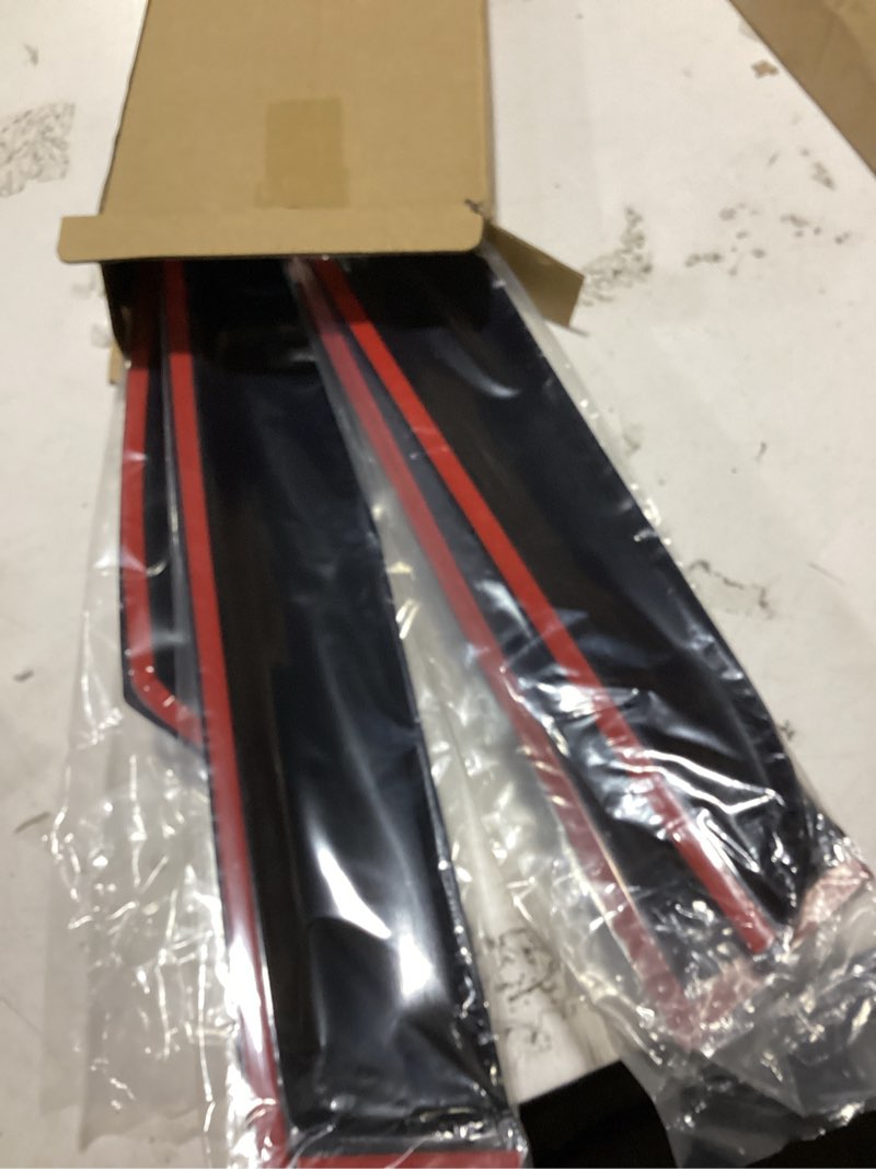 Condition photo showing As Is for kpy rain guards fit for 2023-2026 lexus rx350 rx350h rx500h, out-channel window visors vent wind deflectors 4pc, car accessories for 23-26 lexus rx series 2023-2026 rx series
