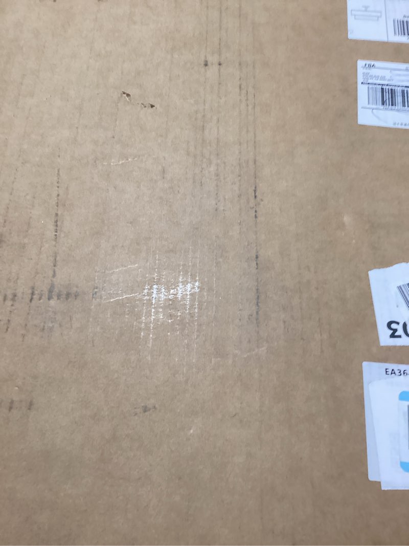 Condition photo showing New/Like New for 2-Tier 22" Dark Grey Drum Fabric Black 5 Light Semi Flush Mount Close to Ceiling Light Fixture for Living Room Dining Room Hallway Bedroom 22" Black