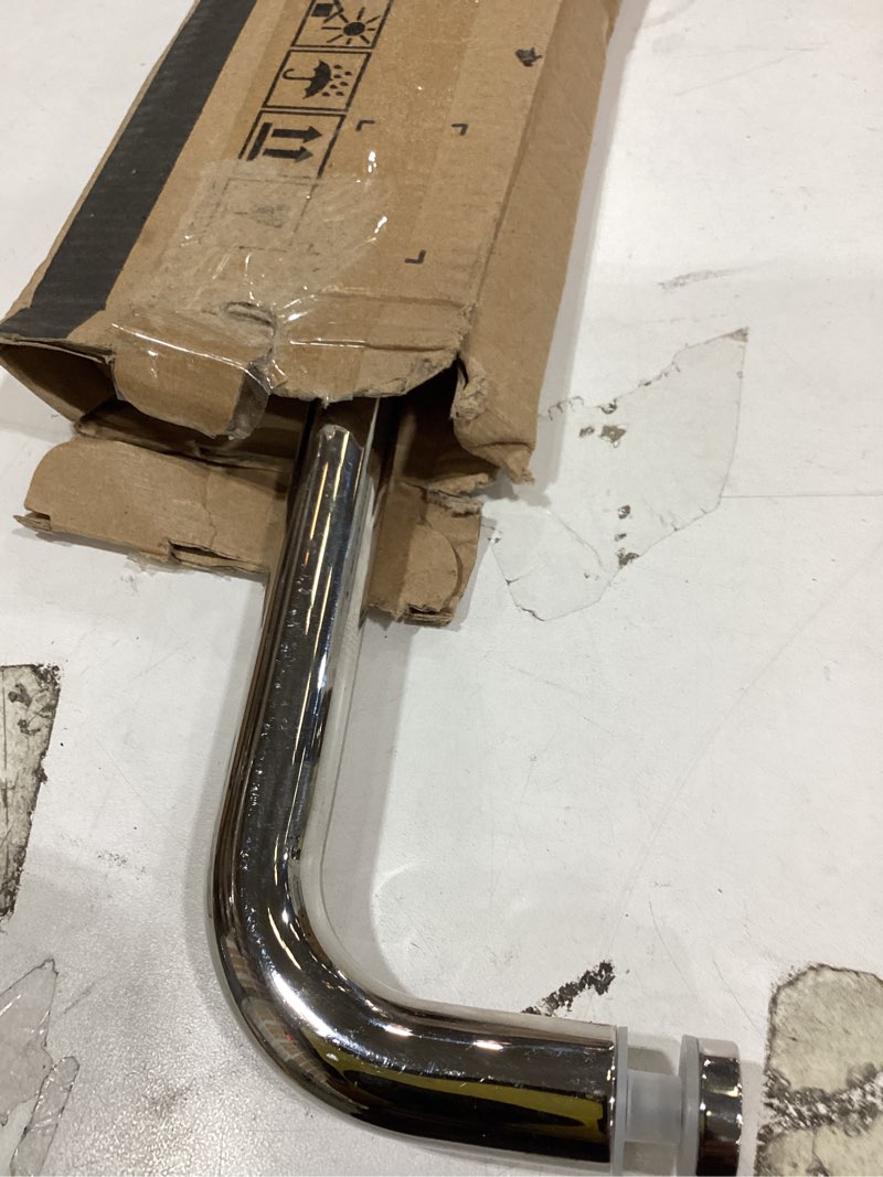 Condition photo showing Good Condition for ranbo 22 inch center to center glass shower door towel bar, 304 stainless steel shower door handle replacement, polished chrome finish, for sliding shower doors, commercial and residential glass doors polished chrome 22 inch