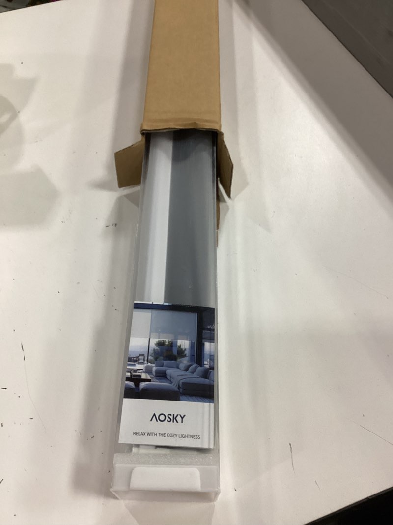 Condition photo showing New/Like New for AOSKY Cordless Roller Shades Blackout Blinds for Windows Room Darkening Rolled Up Shades with Spring System, UV Protection Window Shades Door Blinds for Home and Office (29" W x 72" H, Black) 29"W x 72"H Black