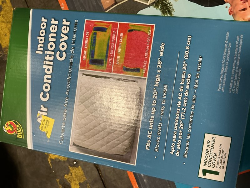 Condition photo showing New/Like New for duck brand indoor air conditioner fabric cover - white, 20 in. x 28 in.