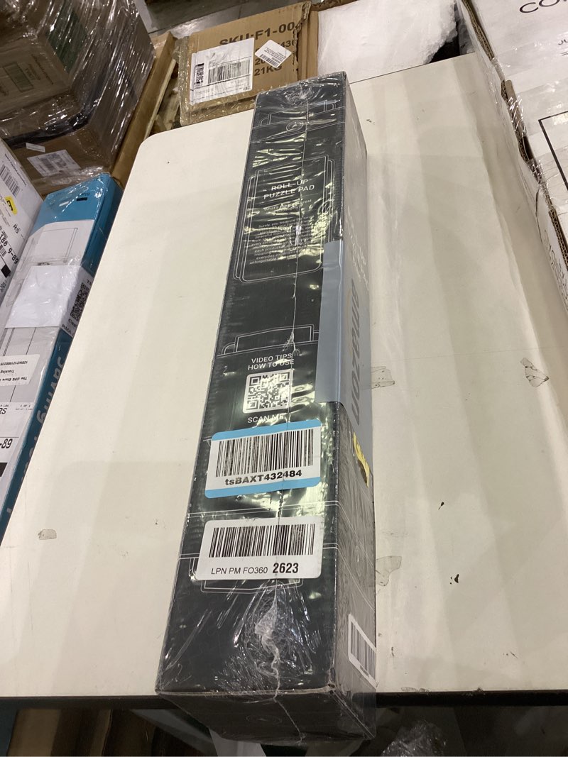 Condition photo showing New/Like New for Newverest Jigsaw Puzzle Mat Roll Up, Saver Pad 39.4” x 23.6” Portable Keeper Up to 1000 Pieces with Non-Slip Rubber Bottom and Polyester Top + 3 Puzzle Sorting Trays, Travel-Friendly Storage Bag 1000pcs