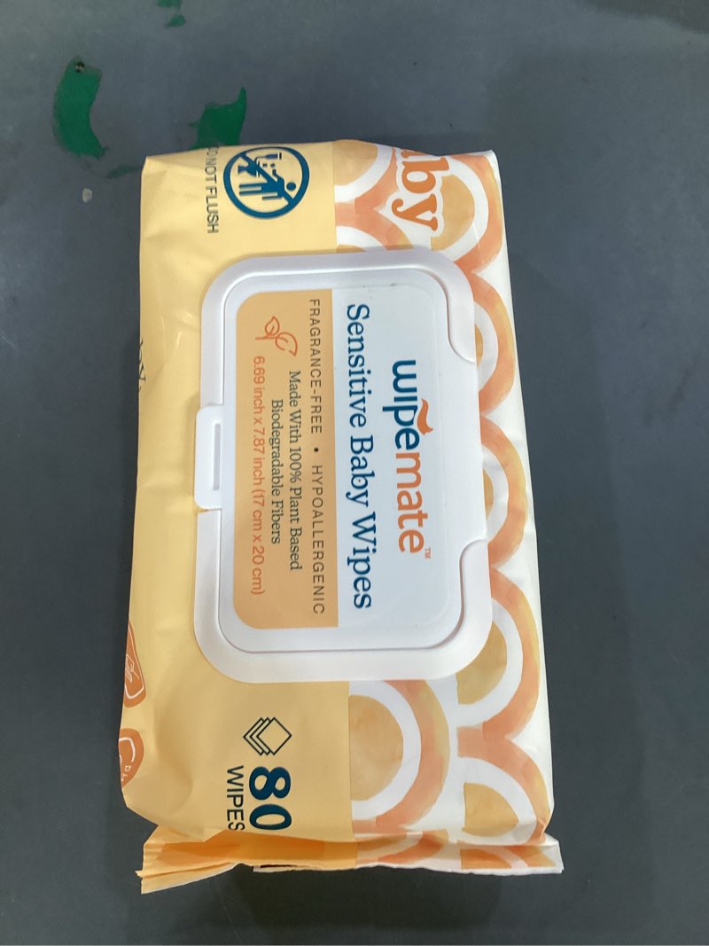 Wipemate EWG-Verified Premium Baby Wipes, 99% Water-Based, Plastic-Free, Ultra-Soft Plant-Based Wipe