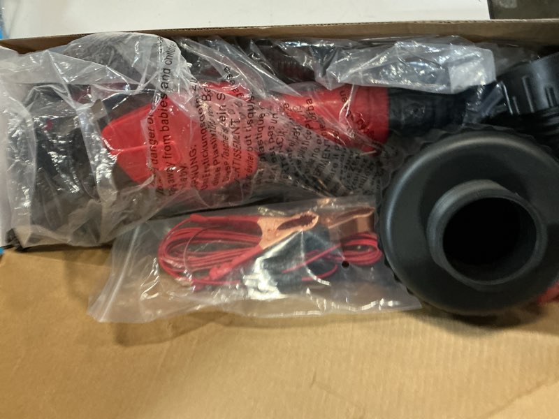 Condition photo showing Good Condition for 5gpm cordless fuel transfer pump,auto-stop & hand nozzle, compatible with dewalt 20v & milwaukee 18v batteries, 51'' hose,vertical operated gas can pump for diesel,gasoline(bare tool) red