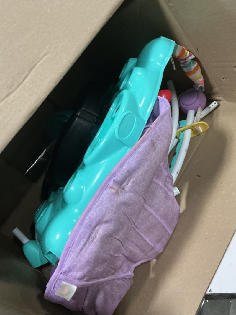 Condition photo showing As Is for Bright Starts Disney The Little Mermaid Sea of Activities Baby Activity Jumper with Interactive Toys, Lights & Music with Disney Princess Ariel, 6-12 Months (Blue)