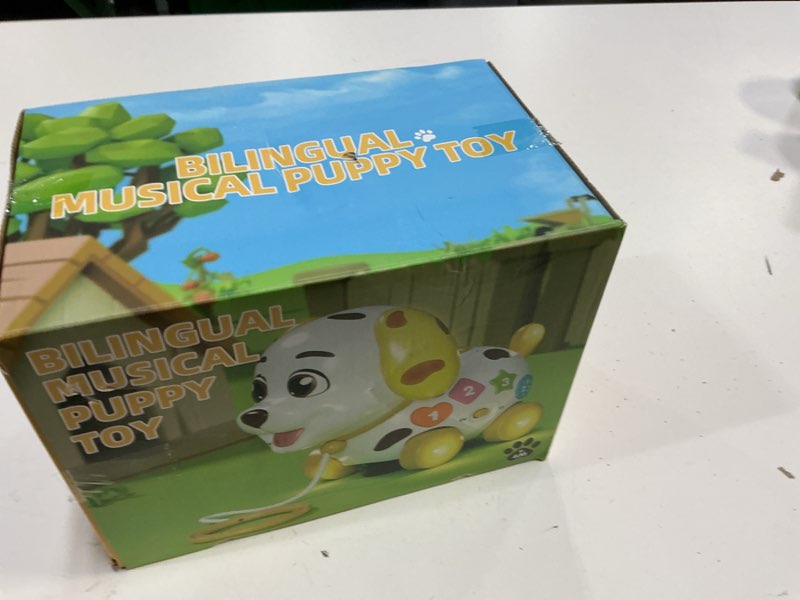 Condition photo showing New/Like New for baby toys 6-12 month, 1st first birthday gift for 1 year old boys girls, musical crawling & walking puppy toy 6 7 8 9 10 12-18 month old bilingual learning developmental toy yellow/white/brown