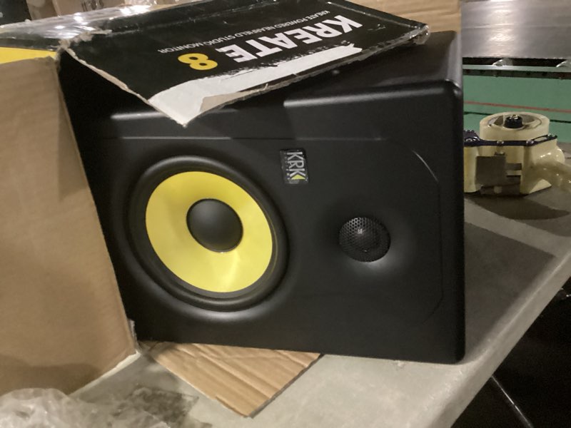 Condition photo showing As Is for krk kreate 8 powered studio monitor 8 inch