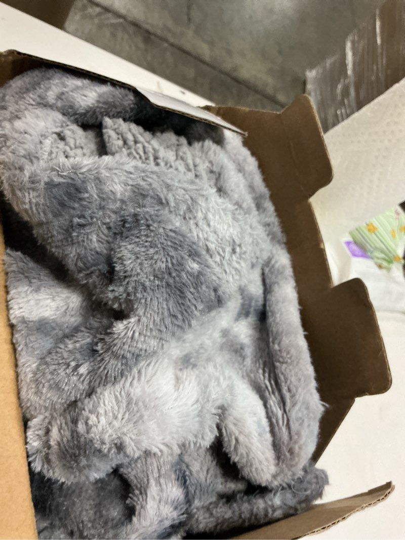 Condition photo showing As Is for Homemate Heated Blanket Electric Throw - 50"x60" Heating Blanket Throw 1/2/4/6/8 Hours Auto-Off 10 Heat Levels Over-Heat Protection Luxury Faux Fur Sherpa ETL Certification 01 - Grey 50"x60"