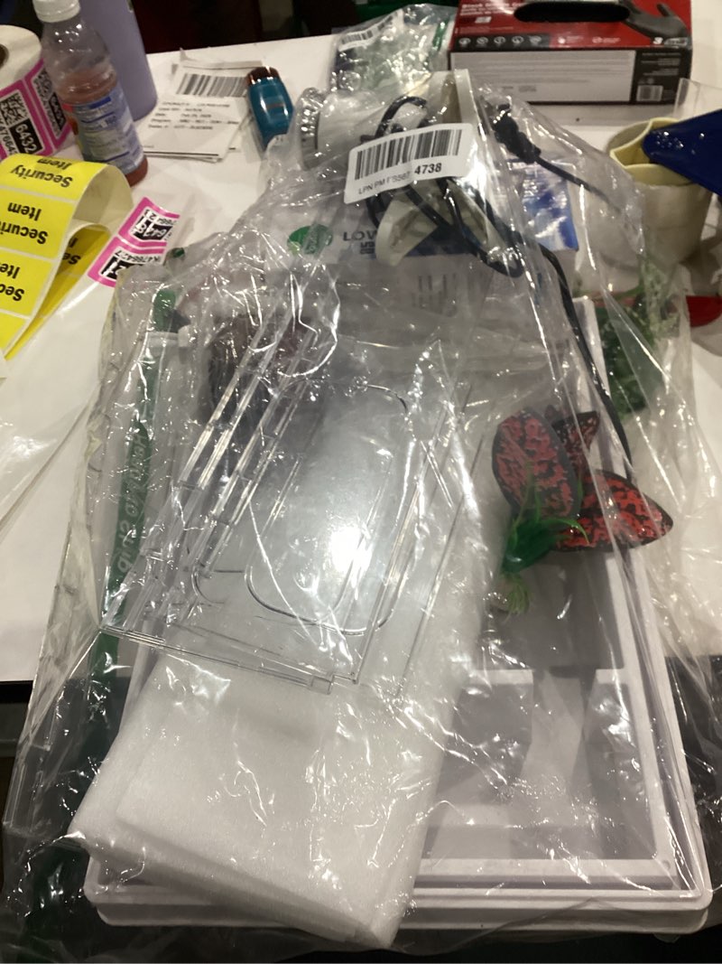 Condition photo showing Good Condition for GOZILLA Small Turtle Tank Kit(Tank+Lamp+Filter), Acrylic Turtle Starter Kit with Adjustable Lamp, Reptile Habitat and Terrarium with Multi-Functional Areas for Small Reptiles. (White Kit)