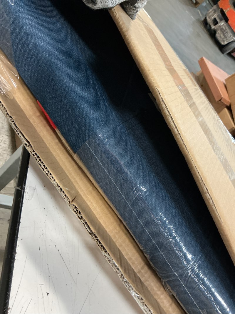 Condition photo showing Good Condition for B FSOBEIIALEO Storage Ottoman with Tray, Foot Stools and Ottomans with Legs, Storage Cube Seat Linen Blue 30"