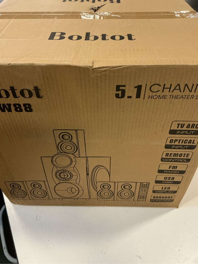 Condition photo showing New/Like New for Bobtot Home Theater System 800 Watts Peak Power 6.5" Subwoofer 5.1/2.1 Surround Sound Stereo Bluetooth Speakers Systems for TV