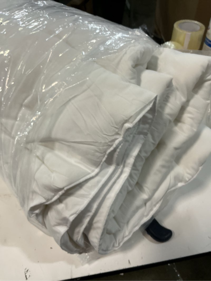Condition photo showing Good Condition for COHOME Quilted Oversized King Size Winter Warm Comforter - Down Alternative Duvet Insert, All-Season Cooling Reversible Design - Luxury Hotel Bedding with Anti-Clump Tech & 8 Tabs,White 98"x116" White Oversized King Comforter