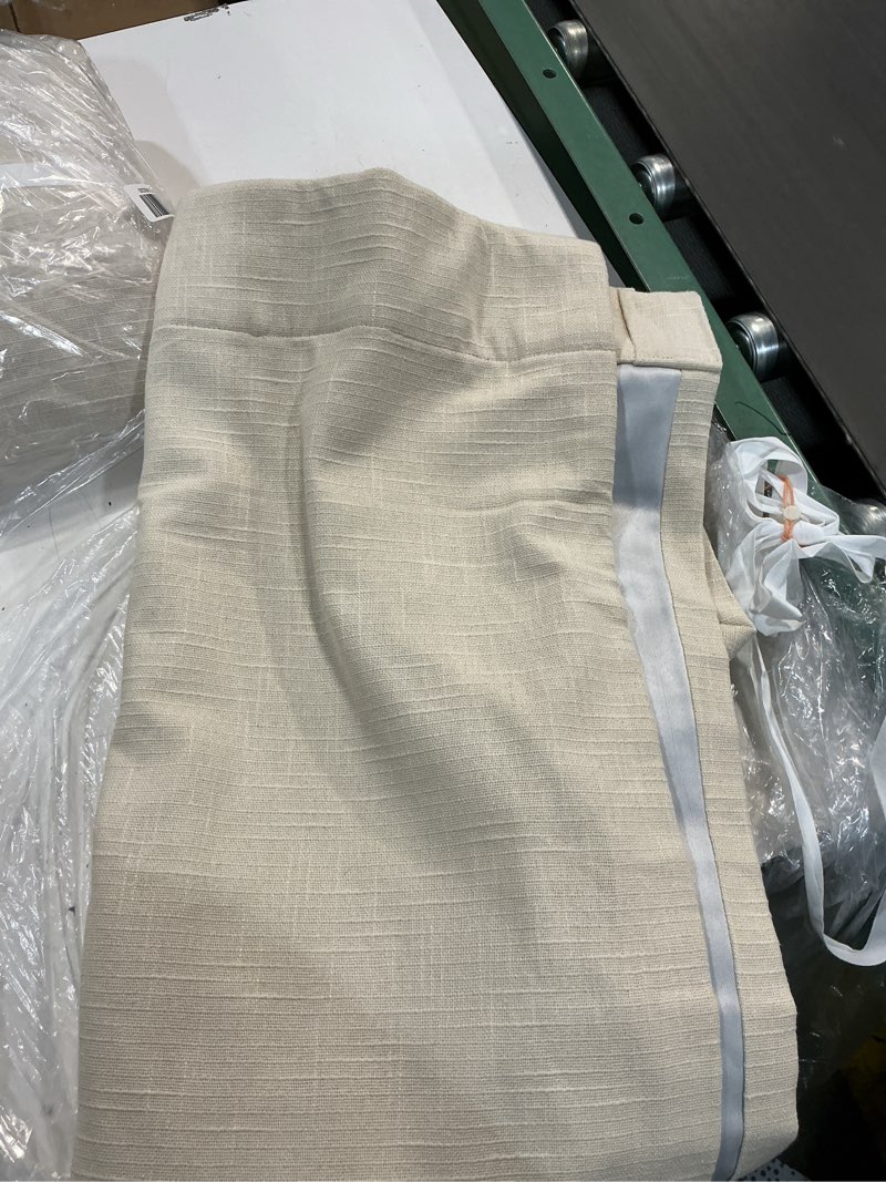 Condition photo showing Good Condition for quince cotton slub curtain color natural size 48in x 96in