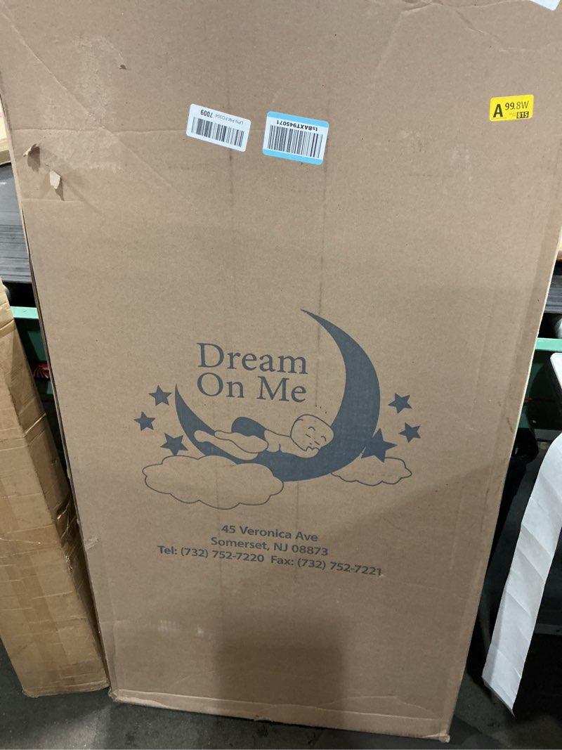 Condition photo showing New/Like New for dream on me honeycomb orthopedic firm fiber standard baby crib mattress, greenguard gold and jpma certified, 5” fiber core optimum support, fits crib and toddler bed, waterproof vinyl cover white