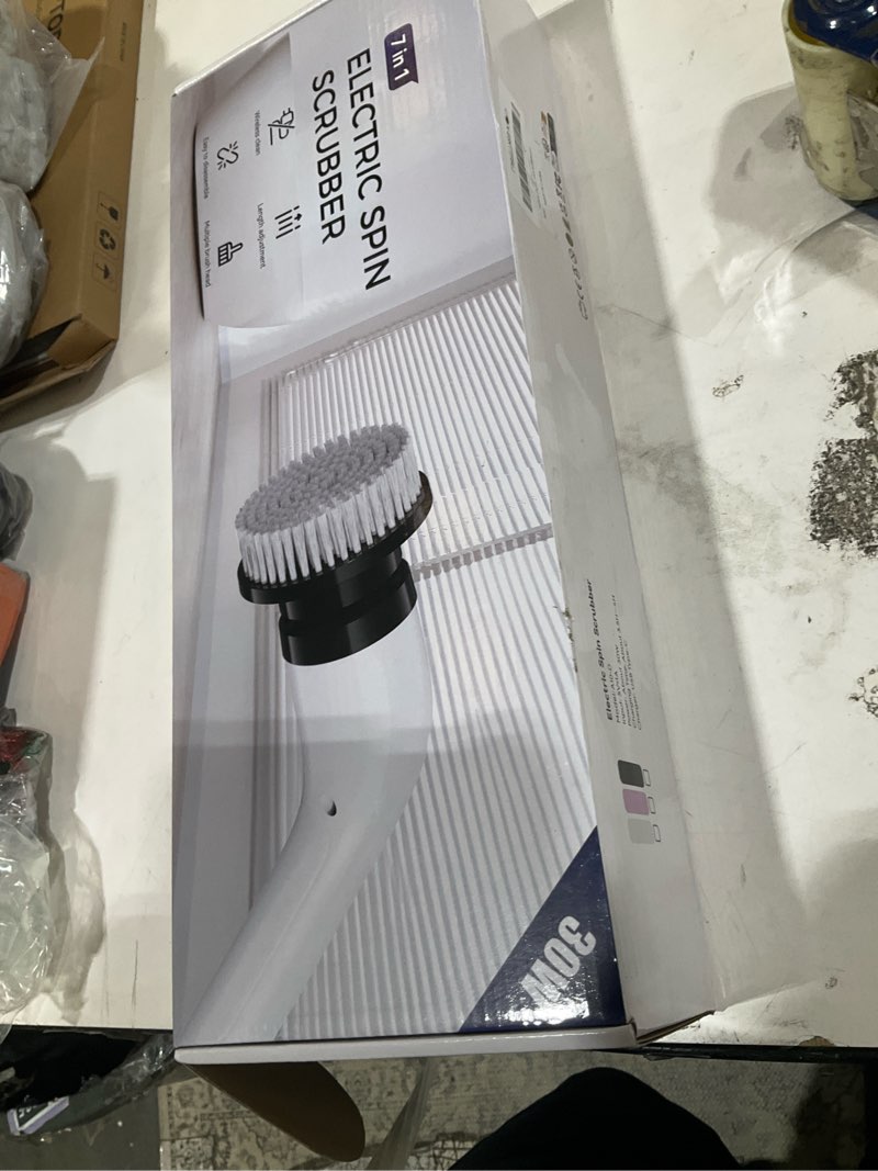 Condition photo showing Good Condition for highyes electric spin scrubber for bathroom | ipx7 waterproof shower scrubber with extendable long handle?bathroom cleaning scrubber with 7 reusable brush heads