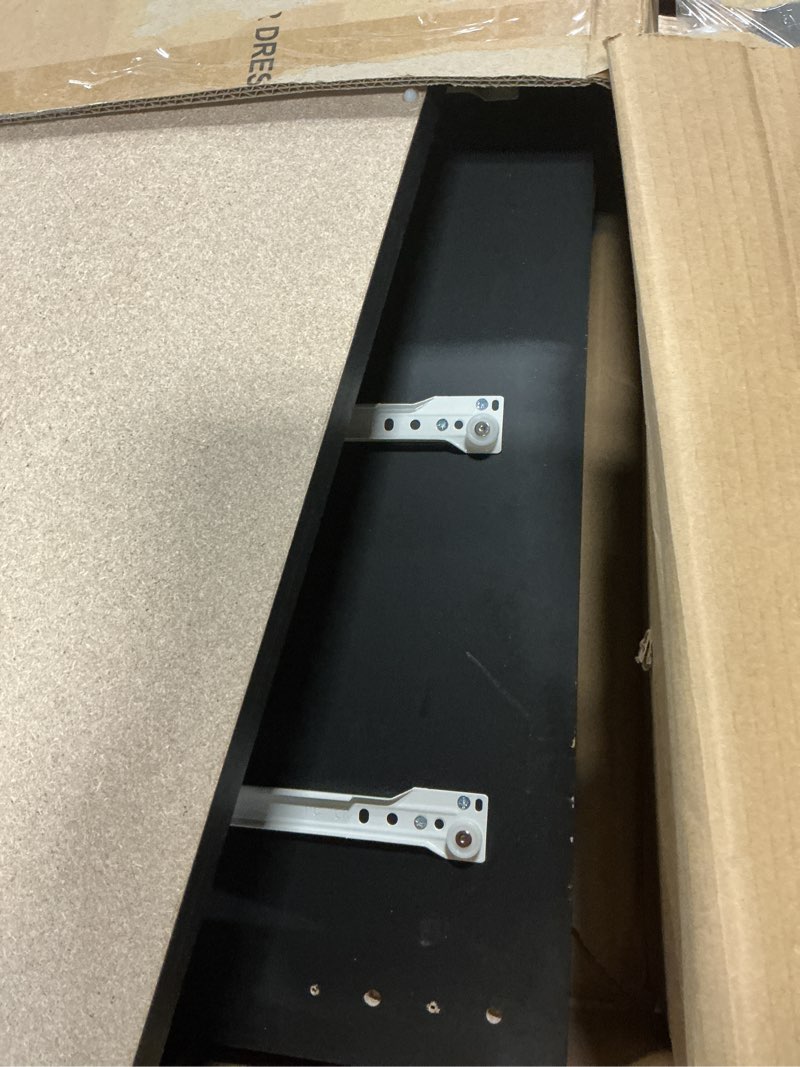 Condition photo showing As Is for mainstays ardent 5 drawer dresser, black