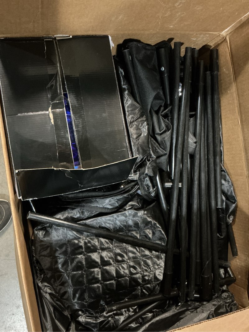 Condition photo showing As Is for Portable Full-Body Steam Sauna Tent for Home – Large Indoor Personal Sauna with 15 Heat Levels, 3L Steamer, Remote, Foldable Chair and Transparent Window (Transparent Door, Black) Transparent door Black