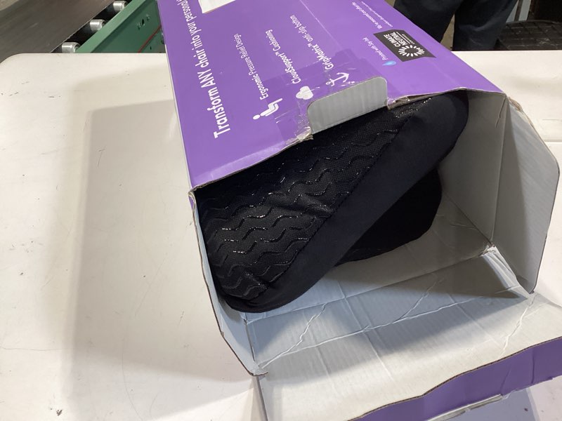 Condition photo showing Good Condition for cushion lab patented pressure relief seat cushion for long sitting hours on office & home chair - extra-dense memory foam for soft support. car pad for hip, tailbone, coccyx, sciatica - black