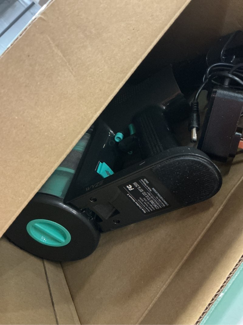 Condition photo showing As Is for wyze cordless vacuum s with 20kpa powerful suction, lightweight stick with hepa filter, 300w powerful brushless motor, 40mins runtime for home hard floor carpet pet hair