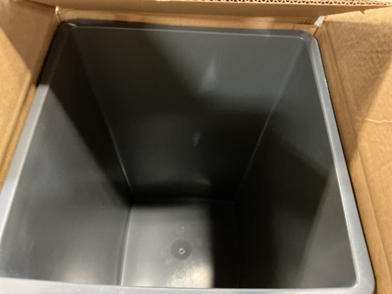 Condition photo showing Good Condition for amazon basics square waste container, open top, space saving, 25 gallons, grey, pack of 2