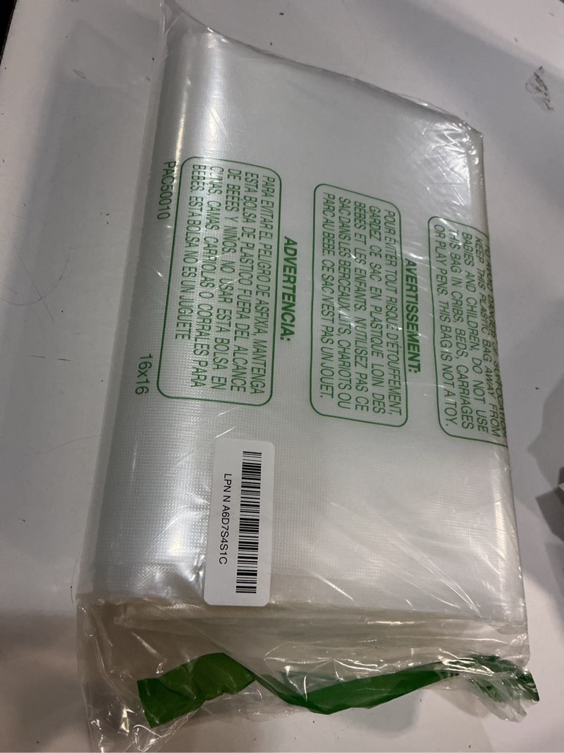 Condition photo showing Good Condition for Syntus Vacuum Sealer Bags, 150 Gallon 11" x 16" and Quart 8" x 12" and Pint 6" x 10" Commercial Grade PreCut Bag, BPA Free Food Vac Bags for Storage, Meal Prep or Sous Vide 150 6" x 10" and 8" x 12" and 11" x 16"