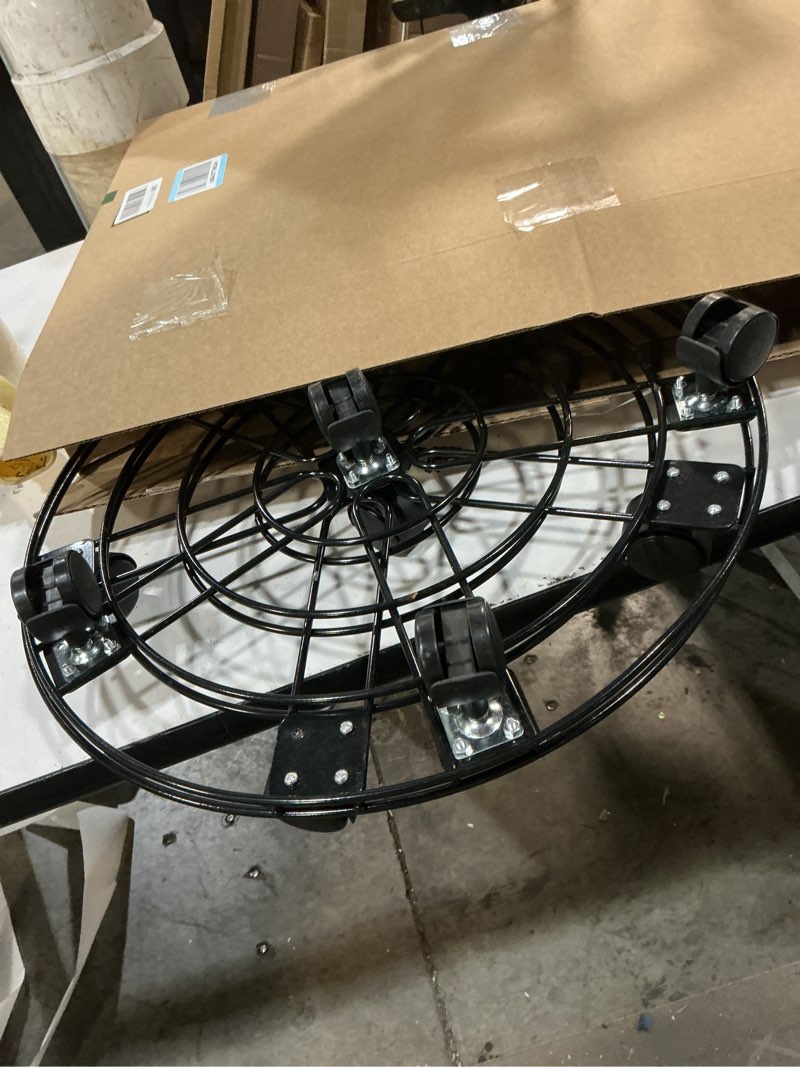 Condition photo showing Good Condition for 2 packs 17.5" extra-large metal plant caddy with 6 wheels iron rolling plant stands heavy-duty plant roller base pot movers indoor outdoor wheeled plant dolly with casters planter coaster trolley 2 17.5"