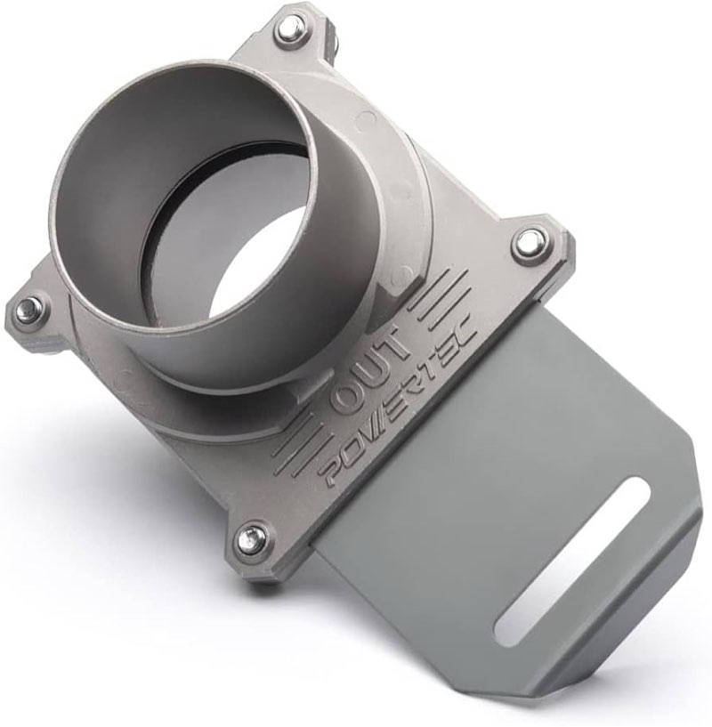 POWERTEC 70325 Compuerta de aspiración de 2-1/2 pulgadas, con antiobstrucción y sello contra fugas de aire para recolección de polvo Visita la tienda de POWERTEC