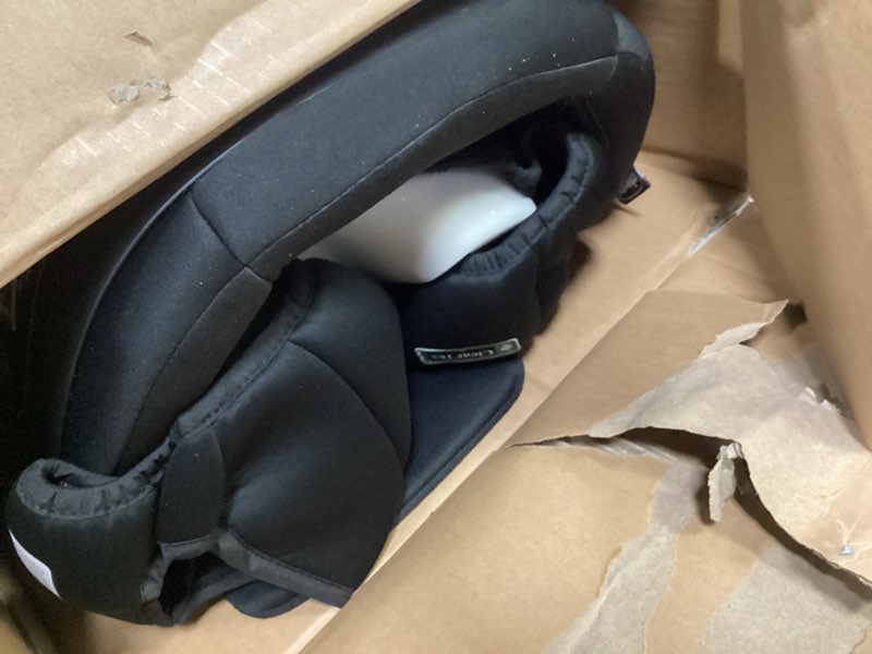Condition photo showing As Is for chicco kidfit cleartex plus 2-in-1 belt-positioning booster car seat, backless and high back booster seat, for children aged 4 years and up and 40-100 lbs. | obsidian/black kidfit cleartex plus obsidian