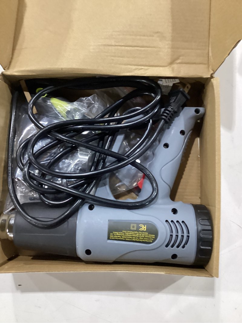 Condition photo showing Good Condition for heat gun 212~1202? dual-lvel temperature control 4 nozzles overload protection for crafting, shrink tubing, vinyl wrap, shrink wrap,5ft power cord (shink tube kit(10ft)) case and 4 nozzles