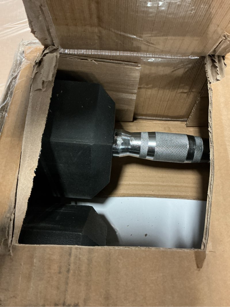 Condition photo showing New/Like New for CAP Barbell Coated Dumbbell Weight | Multiple Options Pairs & Sets Chrome Handle 50 lb - Set (25 lb x 2)