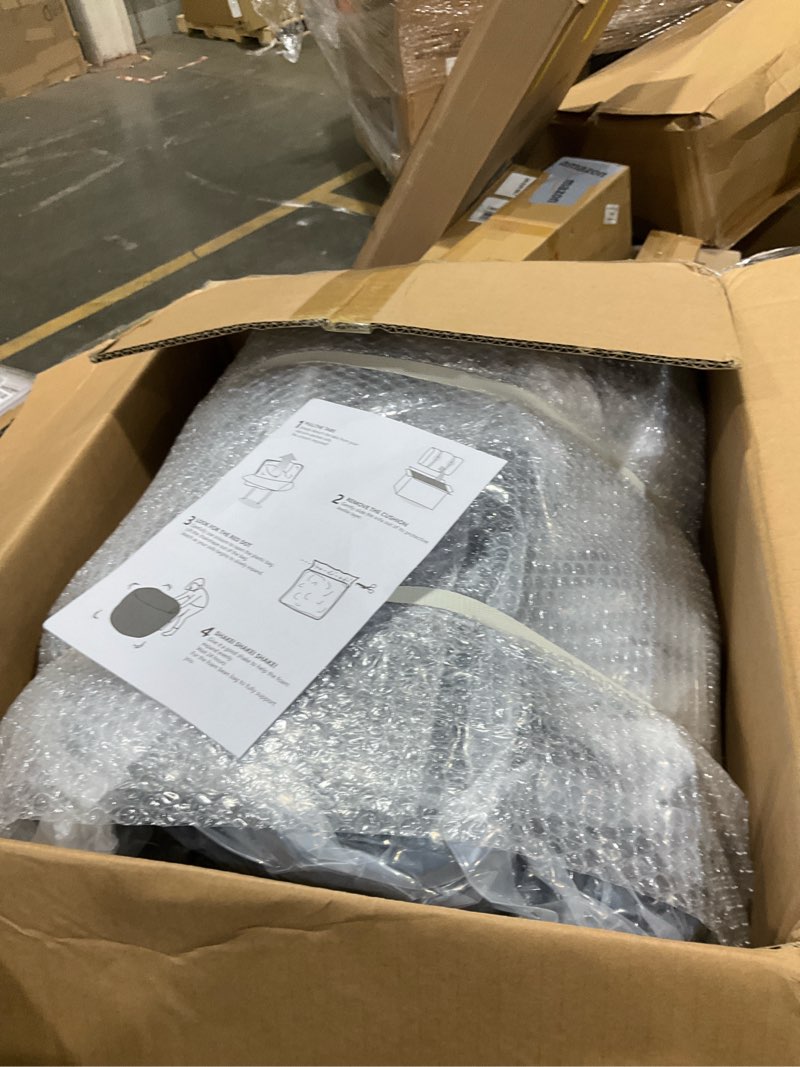 Condition photo showing Good Condition for Bean Bag Chair with Filler, Bean Bag Sofa with Tufted Soft Stuffed Filling, Fluffy and Lazy Sofa, Comfy Cozy BeanBag Chairs with Memory Foam for Dorm, Apartment, Living Room (Blue)