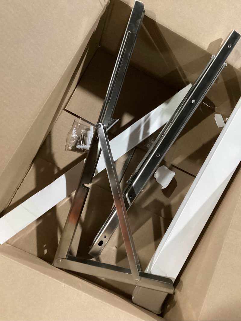 Condition photo showing Good Condition for silver similar  to photo 24 inch x 15 inch heavy duty shelf bracket ?shelf bracket 4pack 24\" floating shelf brackets corner brace joint right angle bracket silver l brackets heavy duty (24 inch x 15 inch)silver