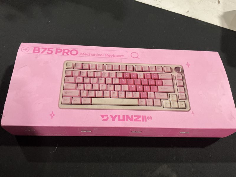 Condition photo showing New/Like New for YUNZII B75 PRO Wireless Mechanical Keyboard,75% Layout with Knob,Hot Swap Gasket Custom Structure,Cr