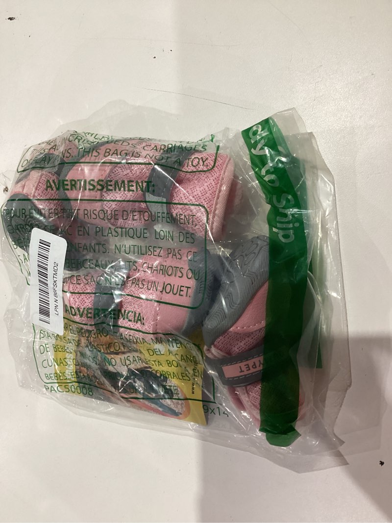 Condition photo showing Good Condition for QUMY 4PCS Dog Shoes for Small Dogs, Hot Pavement Summer Puppy Dog Boots & Paw Protectors with Soft Anti-Slip Rubber Sole, Mesh Breathable Dog Booties for Hardfloors, Walking Running Pink Size 3 Pink size 3: 1.70"x1.31"(L*W)