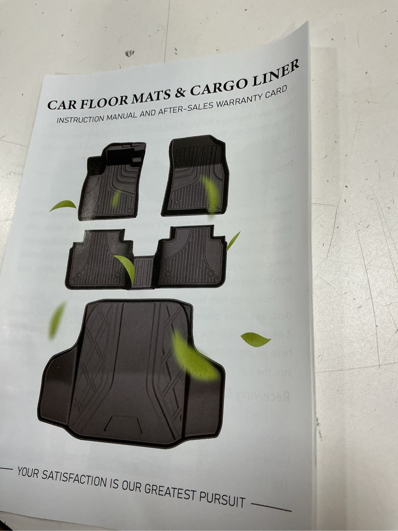 Condition photo showing New/Like New for lasfit floor mats & trunk mat for honda accord sedan 2026 2025 2024 2023 (gasoline & hybrid), all weather tpe floor liners 1st & 2nd row & cargo mat full set, black 5?for honda accord | 2023-2026 | full set