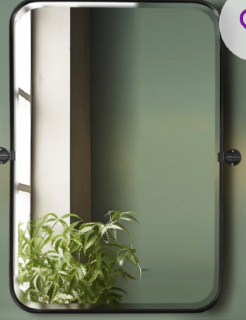 Orth metal wall mirror 36”x24”