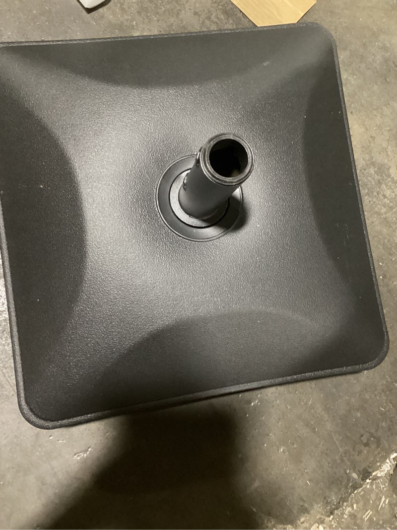 Condition photo showing Good Condition for ,  ,patio umbrella base , 53lbs water or 66lbs sand filled, heavy duty outdoor umbrella stand holder, black