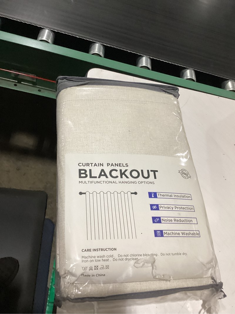 Condition photo showing New/Like New for 100% blackout shield linen blackout curtains for bedroom 72 inches long, back tab/rod pocket living room drapes, thermal insulated blackout curtains 2 panels set, 50" w x 72" l,cream cream 50"w x 72"l (pack of 2)
