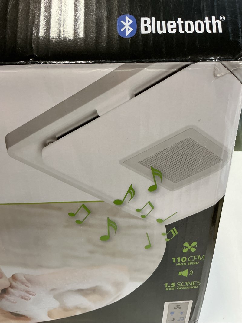 Homewerks 7130-13-BT White Decorative LED, Bluetooth Bathroom Exhaust Fan NEW 